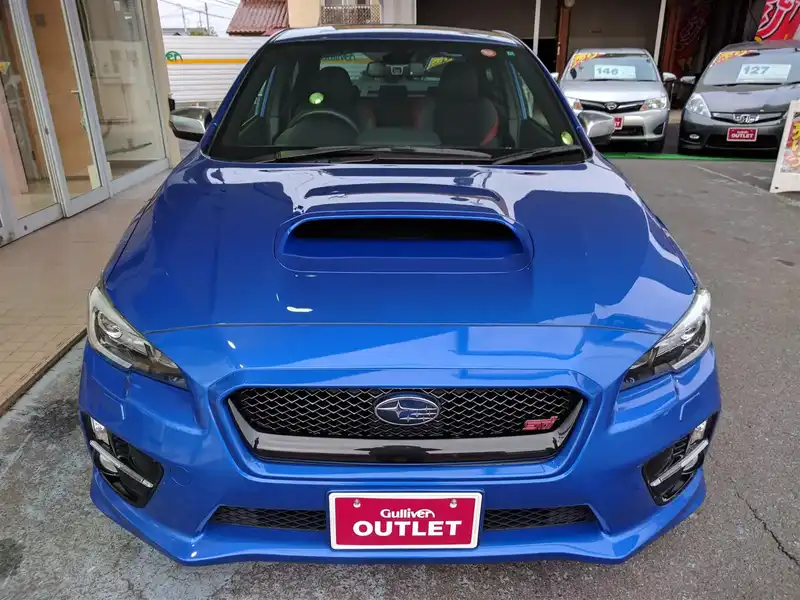 カタログ画像：ＷＲＸ ＳＴＩ（WRX STI） ＳＴＩ 2015年6月 CBA-VAB 2000cc ＷＲブルー・パール 燃費9.4km / l フロント