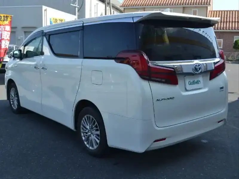 カタログ画像：アルファードハイブリッド（ALPHARD HYBRID） ハイブリッドＧ Ｆパッケージ 2020年1月 6AA-AYH30W 2500cc ラグジュアリーホワイトパールクリスタルシャインガラスフレークorホワイトパールクリスタルシャイン 燃費14.8km / l バック