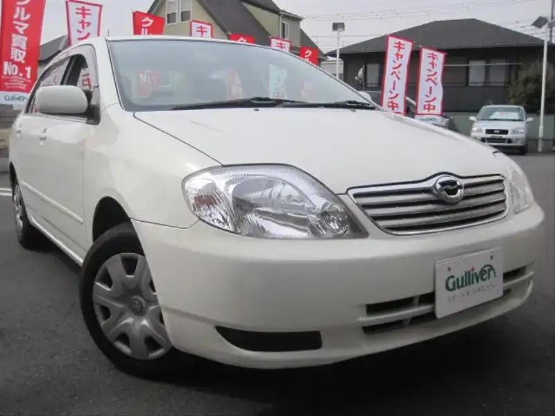 カタログ画像：カローラ（COROLLA） Ｇ 2002年9月 UA-NZE124 1500cc ホワイトパールクリスタルシャイン 燃費14.4km / l  メイン（その他）