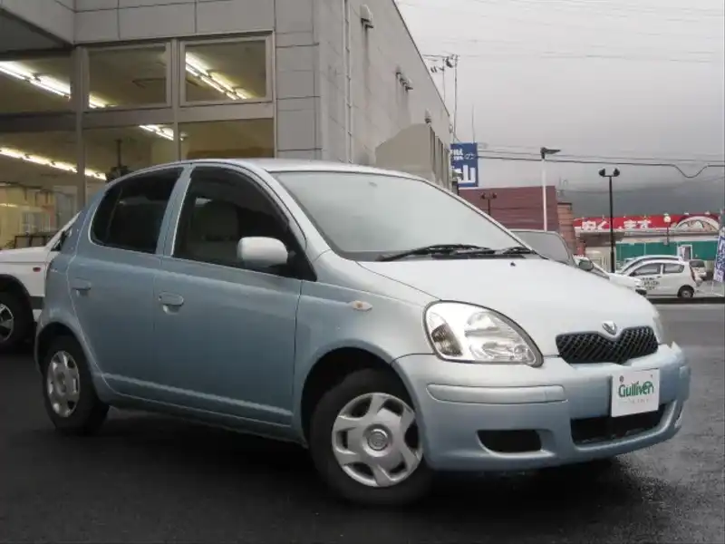 カタログ画像：ヴィッツ（VITZ） ペアスタイル 2002年12月 UA-SCP10 1000cc ペールブルーマイカメタリック 燃費19.6km / l  メイン