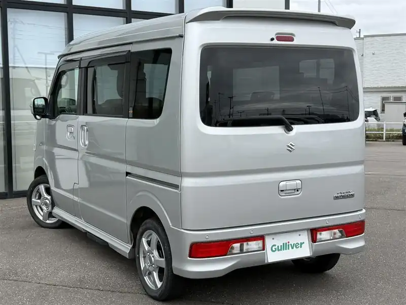 カタログ画像：エブリイワゴン（EVERY WAGON） ＰＺターボスペシャル ハイルーフ 2019年6月 ABA-DA17W 660cc シルキーシルバーメタリック 燃費16.2km / l バック
