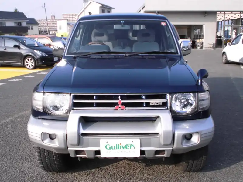 カタログ画像：パジェロ（PAJERO） ミッドルーフワイド エクシード 1997年5月 KD-V46WG 2800cc ネアーズブルー／サテライトシルバー・２トーン フロント