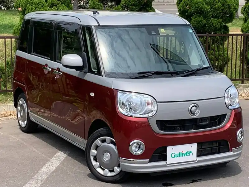 カタログ画像：ムーヴキャンバス（MOVE CANBUS） Ｇ ＳＡⅢ 2019年10月 5BA-LA800S 660cc スムースグレーマイカメタリック×ファイアークォーツレッドメタリック 燃費20.6km / l メイン（その他）