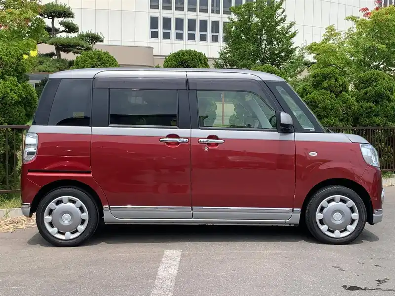 カタログ画像：ムーヴキャンバス（MOVE CANBUS） Ｇ ＳＡⅢ 2019年10月 5BA-LA810S 660cc スムースグレーマイカメタリック×ファイアークォーツレッドメタリック 燃費19.6km / l 外装