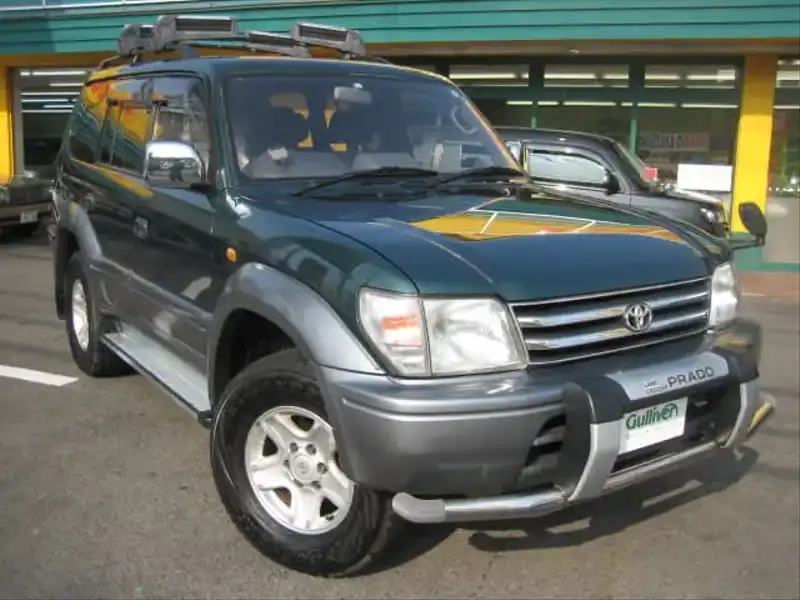 カタログ画像：ランドクルーザープラド（LAND CRUISER PRADO） ＴＸリミテッド 1997年8月 KD-KZJ95W 3000cc ダークグリーンマイカメタリック メイン（その他）