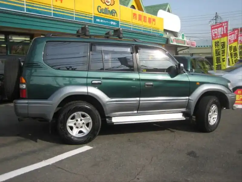 カタログ画像：ランドクルーザープラド（LAND CRUISER PRADO） ＴＸリミテッド 1997年8月 KD-KZJ95W 3000cc ダークグリーンマイカメタリック 外装