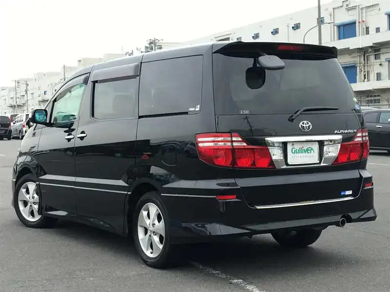 カタログ画像：アルファードＶ（ALPHARD V） ＡＳ プラチナセレクションⅡ 2007年6月 DBA-ANH15W 2400cc ブラックマイカ 燃費9.4km / l  バック