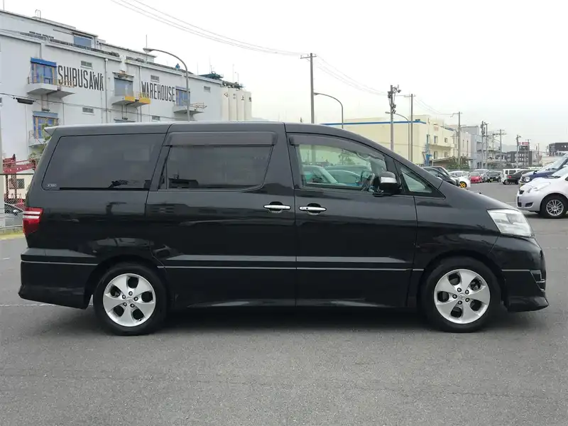 カタログ画像：アルファードＶ（ALPHARD V） ＡＳ プラチナセレクションⅡ 2007年6月 DBA-ANH15W 2400cc ブラックマイカ 燃費9.4km / l  外装