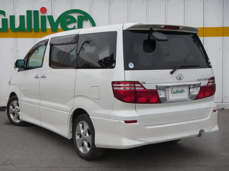 カタログ画像：アルファードＶ（ALPHARD V） ＭＳ プラチナセレクション 2006年8月 TA-MNH15W 3000cc ホワイトパールマイカ 燃費8.6km / l  バック