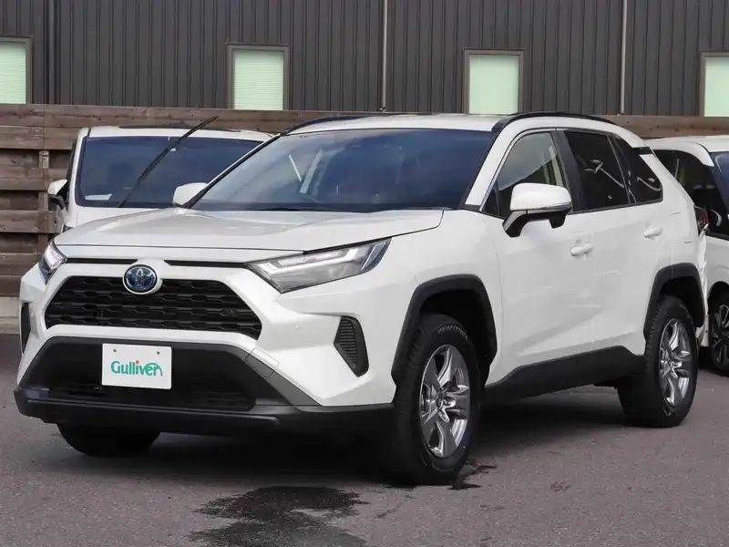 カタログ画像：ＲＡＶ４（RAV4） ハイブリッドＸ 2021年12月 6AA-AXAH54 2500cc ホワイトパールクリスタルシャイン 燃費20.6km / l 外装