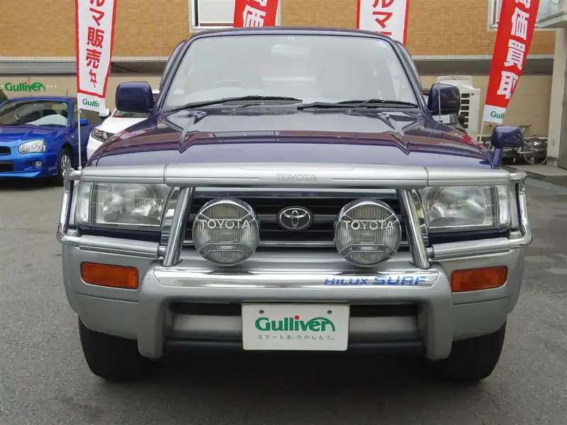 カタログ画像：ハイラックスサーフ（HILUX SURF） ＳＳＲ－Ｘ ワイドボデー 1997年8月 E-RZN185W 2700cc ダークブルーマイカメタリックトーニングＧ 燃費8.5km / l  フロント