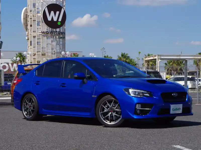 カタログ画像：ＷＲＸ ＳＴＩ（WRX STI） ＳＴＩ タイプＳ 2015年6月 CBA-VAB 2000cc ＷＲブルー・パール 燃費9.4km / l メイン