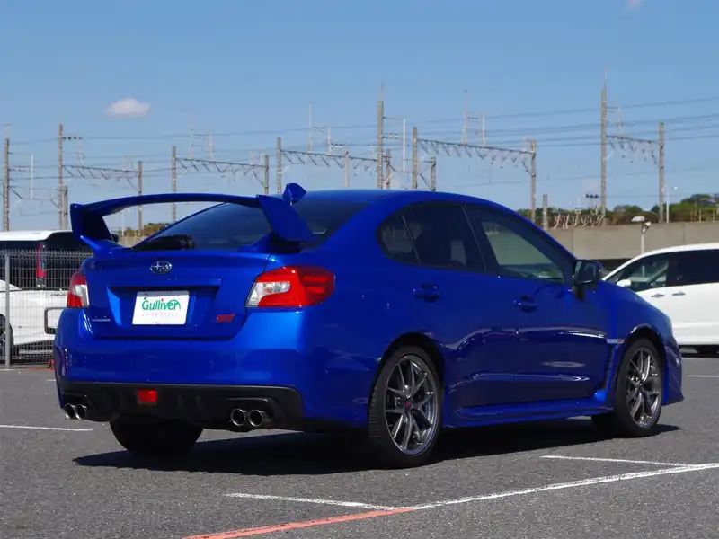 カタログ画像：ＷＲＸ ＳＴＩ（WRX STI） ＳＴＩ タイプＳ 2015年6月 CBA-VAB 2000cc ＷＲブルー・パール 燃費9.4km / l バック