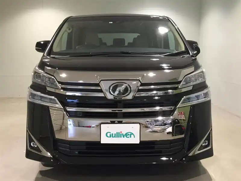 カタログ画像：ヴェルファイア（VELLFIRE） ２．５Ｘ 2019年10月 DBA-AGH30W 2500cc ブラック 燃費11.6km / l フロント