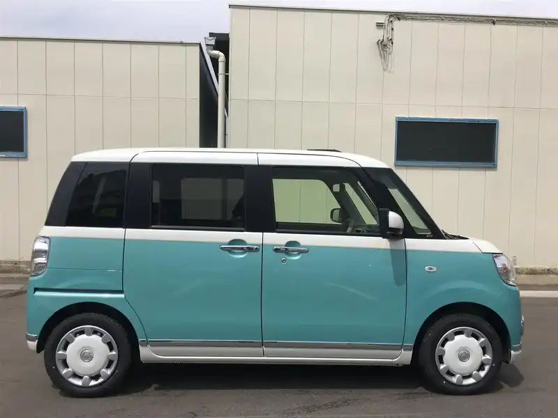 カタログ画像：ムーヴキャンバス（MOVE CANBUS） Ｘメイクアップリミテッド ＳＡⅢ 2018年9月 5BA-LA810S 660cc パールホワイトIII×ファインミントメタリック 燃費19.6km / l 外装