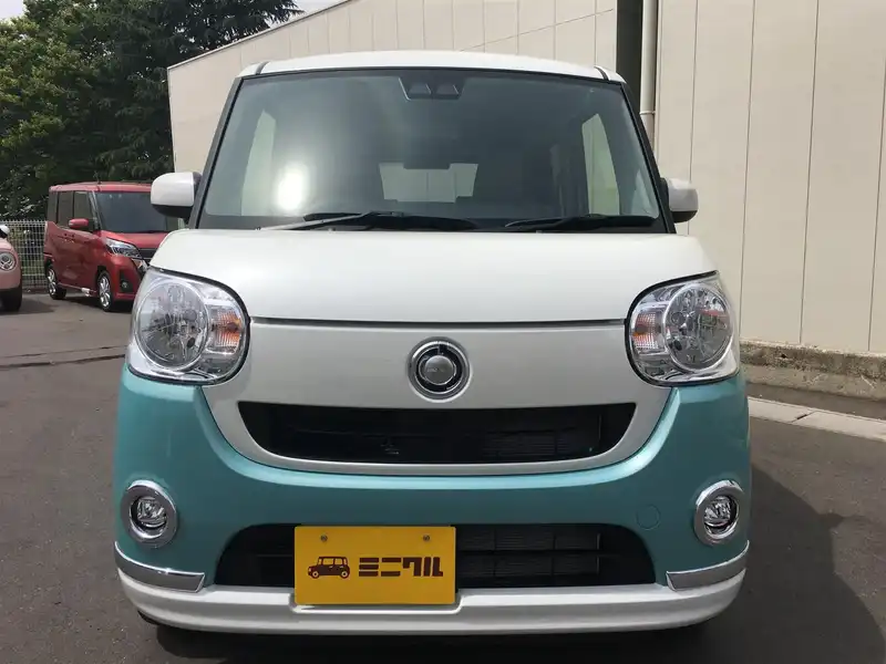 カタログ画像：ムーヴキャンバス（MOVE CANBUS） Ｘメイクアップリミテッド ＳＡⅢ 2018年9月 5BA-LA810S 660cc パールホワイトIII×ファインミントメタリック 燃費19.6km / l フロント