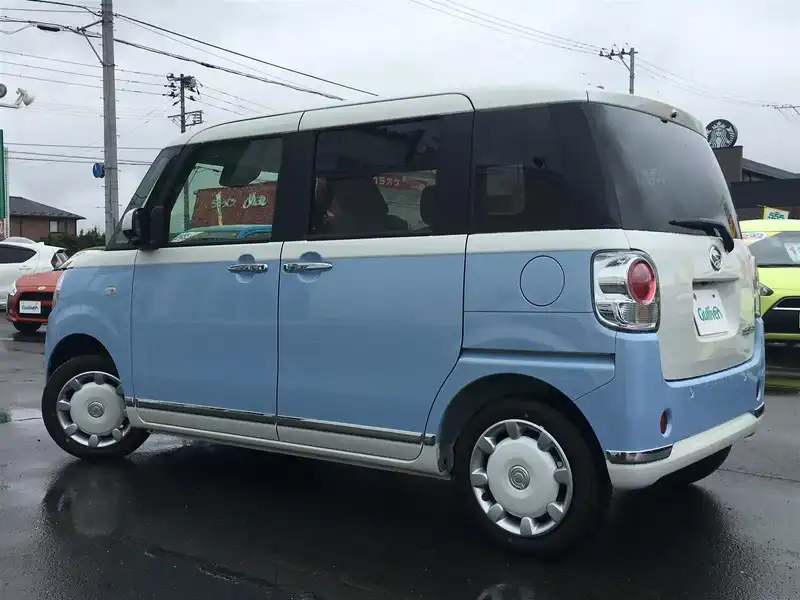 カタログ画像：ムーヴキャンバス（MOVE CANBUS） Ｘメイクアップリミテッド ＳＡⅢ 2018年9月 5BA-LA800S 660cc パールホワイトIII×ファインミントメタリック 燃費20.6km / l バック