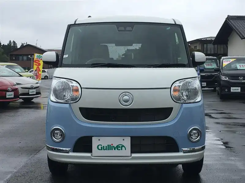 カタログ画像：ムーヴキャンバス（MOVE CANBUS） Ｘメイクアップリミテッド ＳＡⅢ 2018年9月 5BA-LA800S 660cc パールホワイトIII×ファインミントメタリック 燃費20.6km / l フロント