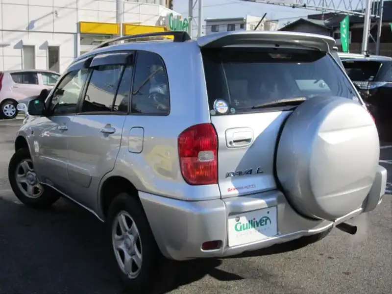 カタログ画像：ＲＡＶ４ Ｊ（RAV4J） ＲＡＶ４ Ｊ Ｘ ラギッドスペシャル 2001年7月 TA-ACA21W 2000cc ダークグレーマイカメタリック 燃費14.0km / l  バック