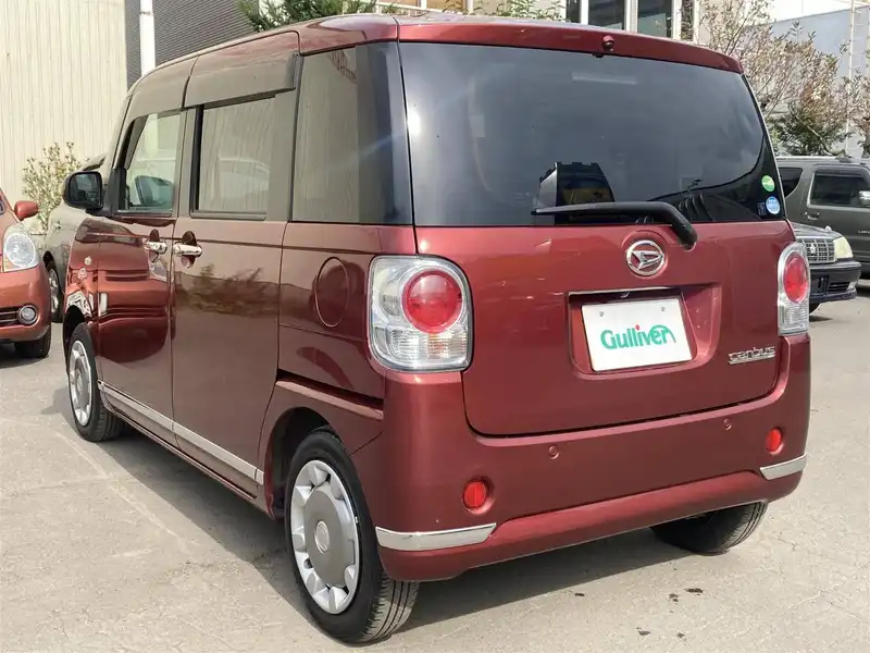 カタログ画像：ムーヴキャンバス（MOVE CANBUS） Ｇ ＳＡⅢ 2019年6月 5BA-LA810S 660cc ファイアークォーツレッドメタリック 燃費19.6km / l バック