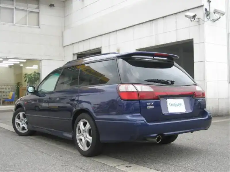 カタログ画像：レガシィツーリングワゴン（LEGACY TOURING WAGON） ＧＴ－ＶＤＣ 1999年5月 GF-BH5 2000cc バイオレットブルー・マイカ 燃費10.6km / l  バック