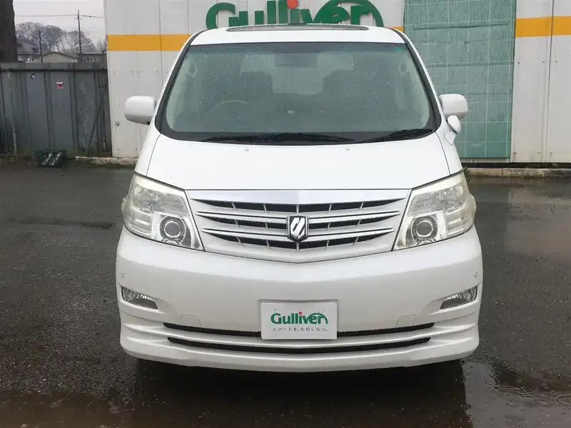 カタログ画像：アルファードＶ（ALPHARD V） ＭＺ Ｇエディション 2005年4月 TA-MNH10W 3000cc ホワイトパールマイカ 燃費8.9km / l  フロント