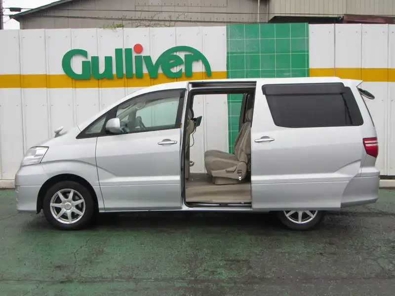 カタログ画像：アルファードＶ（ALPHARD V） ＡＸ Ｌエディション 2005年4月 DBA-ANH10W 2400cc シルバーメタリック 燃費9.7km / l  外装