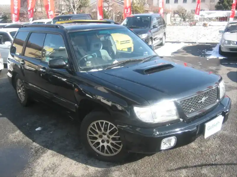 カタログ画像：フォレスター（FORESTER） Ｔ／ｔｂ 1997年2月 E-SF5 2000cc ブラック・マイカ／ブラック・マイカモノトーンｏｒブラック・マイカ／スレート・メタリック２トーン 燃費10.4km / l  メイン