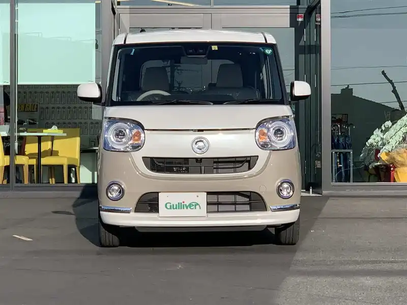 カタログ画像：ムーヴキャンバス（MOVE CANBUS） Ｇメイクアップリミテッド ＳＡⅢ 2019年6月 5BA-LA800S 660cc ナチュラルベージュマイカメタリック 燃費20.6km / l フロント