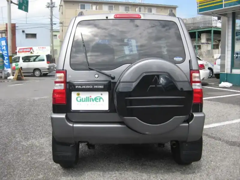 カタログ画像：パジェロミニ（PAJERO MINI） スペシャルカラーエディション ＶＲ 2003年5月 TA-H58A 660cc ダークグレーメタリック／ブラックマイカ／ダークグレーメタリック・３ウェイ２トーン バック