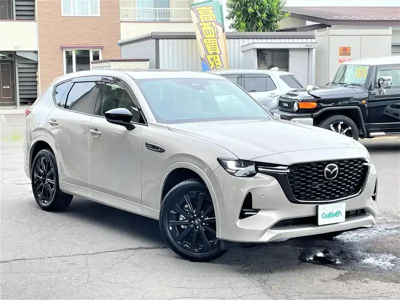 カタログ画像：ＣＸ－６０（CX-60） ＸＤ－ハイブリッド プレミアムスポーツ 2022年9月 3CA-KH3R3P 3300cc プラチナクォーツメタリック 燃費21.0km / l メイン