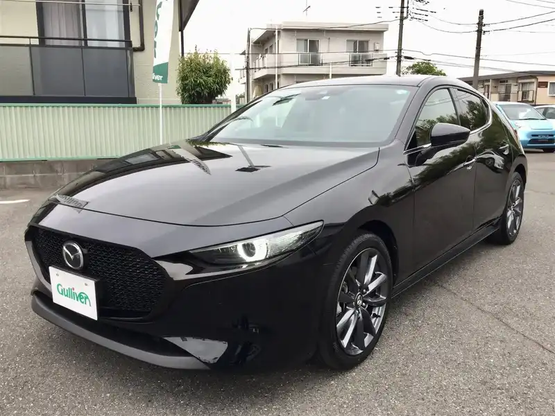 カタログ画像：ＭＡＺＤＡ３ファストバック（MAZDA3 FASTBACK） ＸＤバーガンディ セレクション 2019年5月 3DA-BP8P 1800cc ジェットブラックマイカ 燃費19.8km / l フロント