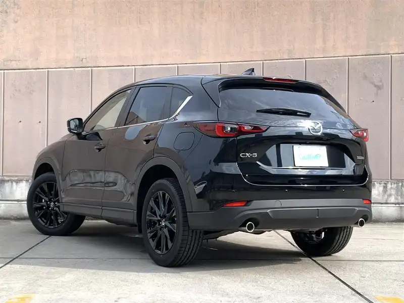 カタログ画像：ＣＸ－５（CX-5） ２０Ｓ ブラックトーンエディション 2021年12月 6BA-KFEP 2000cc ジェットブラックマイカ 燃費14.0km / l バック