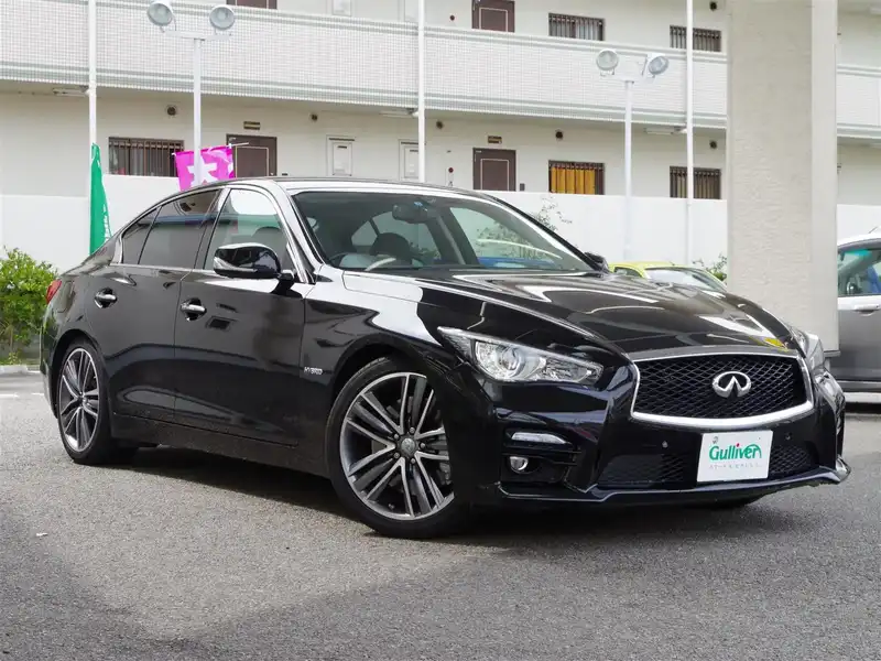 カタログ画像：スカイライン（SKYLINE） ３５０ＧＴ ＦＯＵＲ ハイブリッド タイプＰ 2016年4月 DAA-HNV37 3500cc スーパーブラック 燃費17.0km / l メイン（その他）