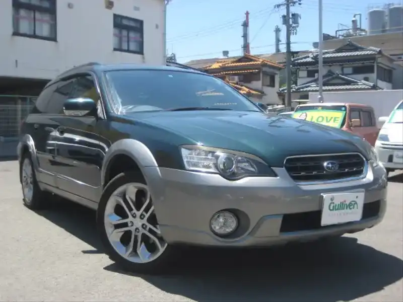 カタログ画像：レガシィアウトバック（LEGACY OUTBACK） ３．０Ｒ Ｌ．Ｌ．Ｂｅａｎエディション 2005年5月 CBA-BPE 3000cc ダークグリーン・マイカ／グラナイトグレー・オパール 燃費11.6km / l  メイン