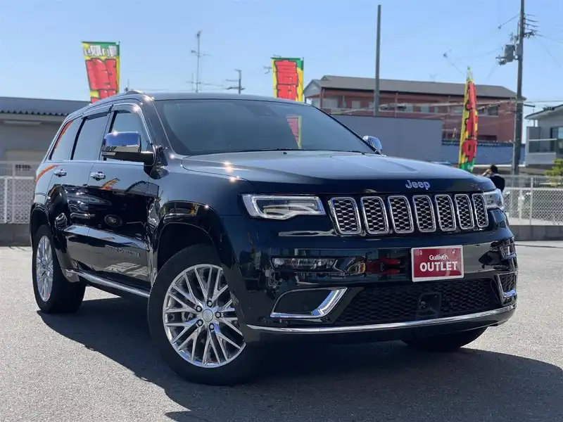 カタログ画像：ジープ・グランドチェロキー（JEEP GRAND CHEROKEE） サミット 2018年6月 ABA-WK36TA 3600cc ダイアモンドブラッククリスタルパールコート 燃費9.6km / l メイン