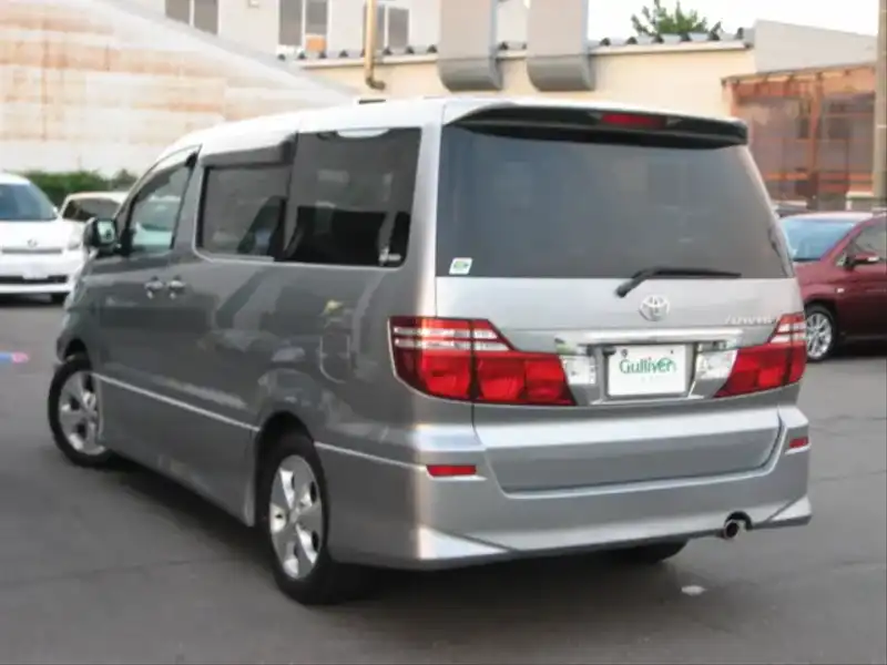 カタログ画像：アルファードＧ（ALPHARD G） ＡＳ リミテッド・デュアルＡＶＮスペシャル 2005年9月 DBA-ANH10W 2400cc グレーメタリック 燃費9.7km / l  バック