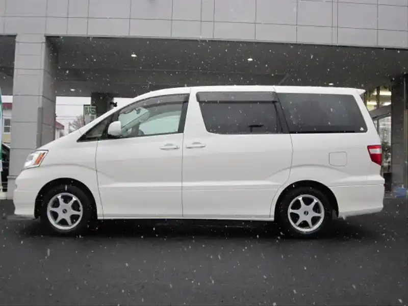 カタログ画像：アルファードＧ（ALPHARD G） ＭＸ トレゾア・アルカンターラバージョン 2004年6月 TA-MNH15W 3000cc ホワイトパールマイカ 燃費8.9km / l  外装