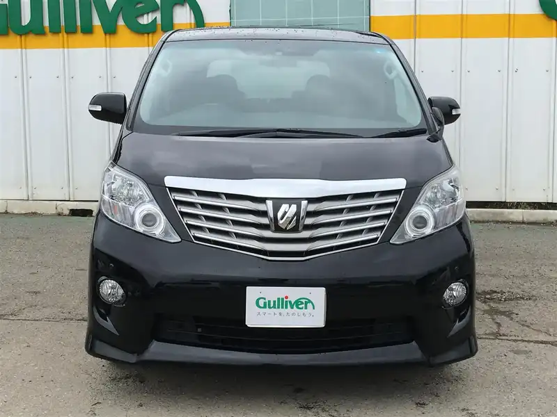 カタログ画像：アルファード（ALPHARD） ２４０Ｓ 2008年5月 DBA-ANH20W 2400cc ブラック 燃費11.6km / l  フロント