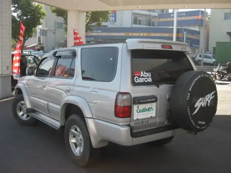 カタログ画像：ハイラックスサーフ（HILUX SURF） ＳＳＲ－Ｇ ワイドボデー 1997年8月 E-VZN185W 3400cc ウォームグレーパールメタリック 燃費7.7km / l  バック