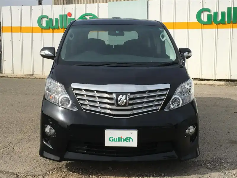 カタログ画像：アルファード（ALPHARD） ３５０Ｓ Ｃパッケージ 2008年5月 DBA-GGH25W 3500cc ブラック 燃費9.1km / l  フロント