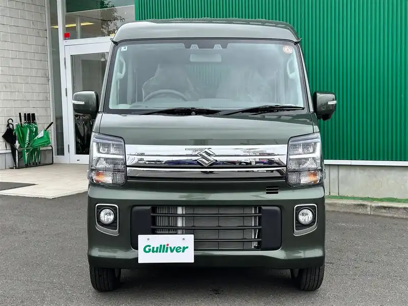 カタログ画像：エブリイワゴン（EVERY WAGON） ＰＺターボスペシャル 標準ルーフ 2024年2月 3BA-DA17W 660cc ブルーイッシュブラックパール３ 燃費15.1km / l フロント