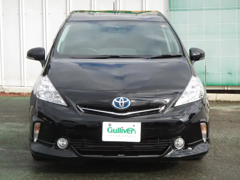 カタログ画像：プリウスα（PRIUS ALPHA） Ｇ チューン ブラック 2013年8月 DAA-ZVW41W 1800cc ブラック 燃費26.2km / l フロント