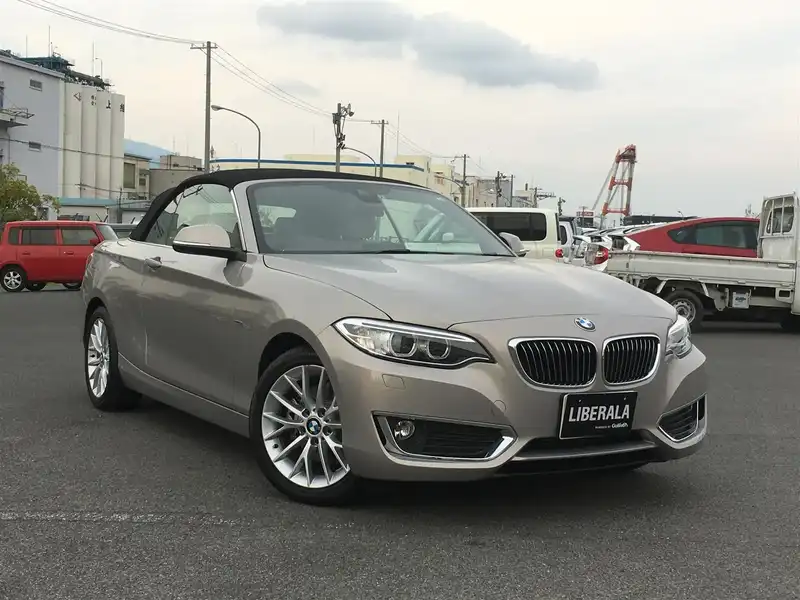 カタログ画像：２シリーズ（2 SERIES） ２２０ｉカブリオレ ラグジュアリー 2015年7月 DBA-1J20 2000cc グレイシャー・シルバー（メタリック・カラー）orムーンライト・シルバー（メタリック・カラー） 燃費15.8km / l メイン