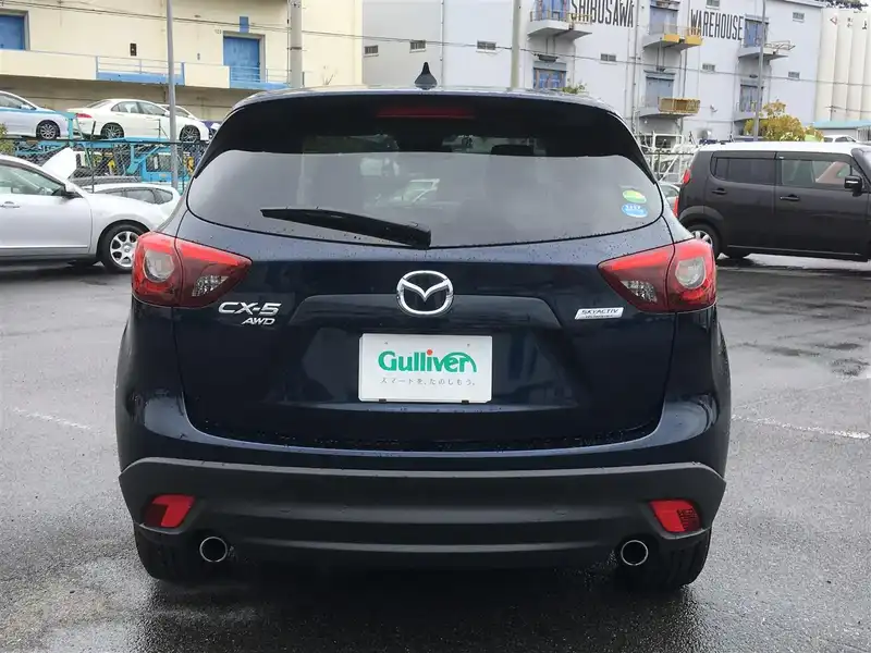 カタログ画像：ＣＸ－５（CX-5） ２５Ｓ 2015年1月 DBA-KE5AW 2500cc ディープクリスタルブルーマイカ 燃費14.6km / l バック