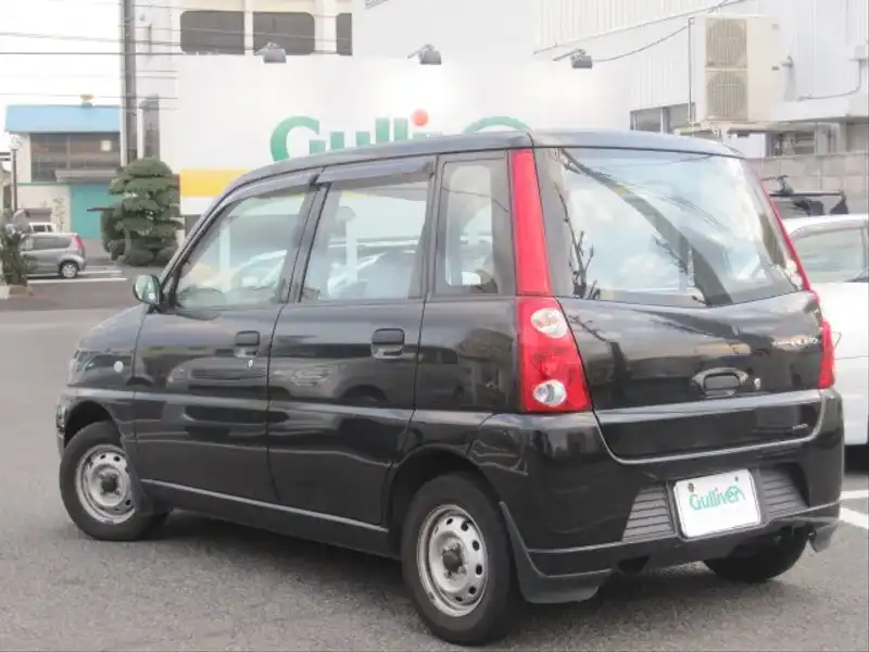 カタログ画像：プレオ（PLEO） Ａ 2005年10月 LE-RV1 660cc オブシディアンブラック・パール 燃費22.0km / l  バック