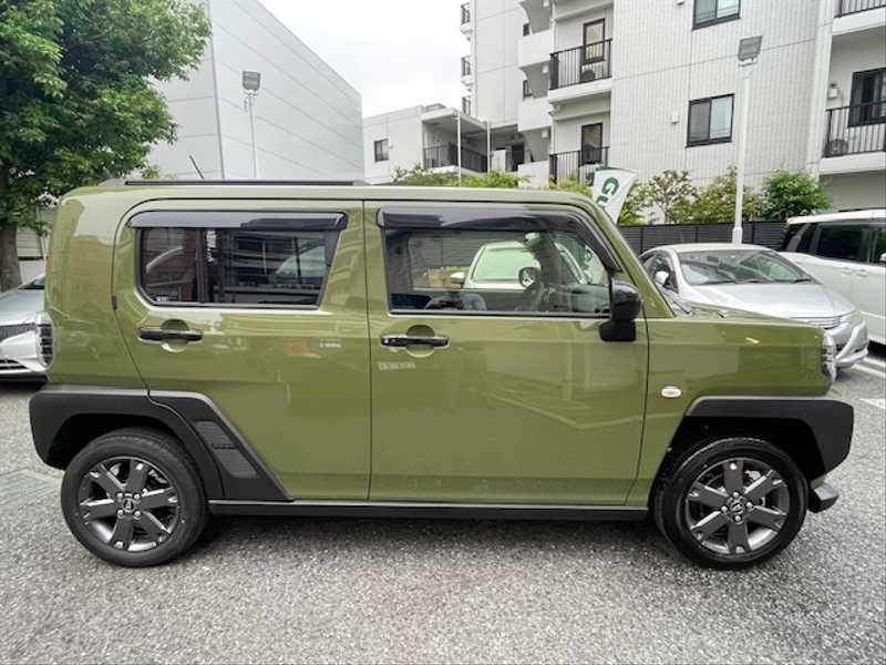 カタログ画像：タフト（TAFT） Ｇ ダーククロムベンチャー ｅｃｏ ＩＤＬＥ非装着車 2024年11月 5BA-LA900S 660cc フォレストカーキメタリックorセラミックグリーンメタリック 燃費19.8km / l 外装
