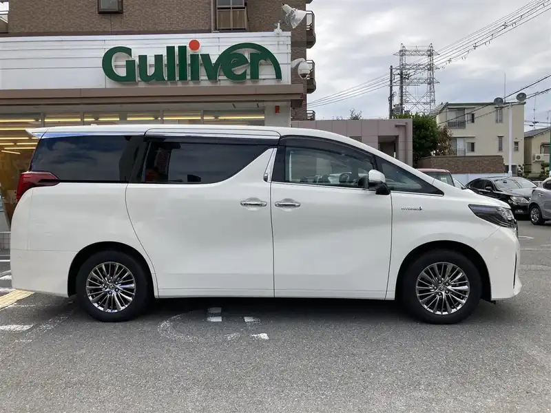 カタログ画像：アルファード（ALPHARD） ３．５エグゼクティブラウンジ 2021年5月 3BA-GGH35W 3500cc ホワイトパールクリスタルシャイン 燃費9.9km / l 外装