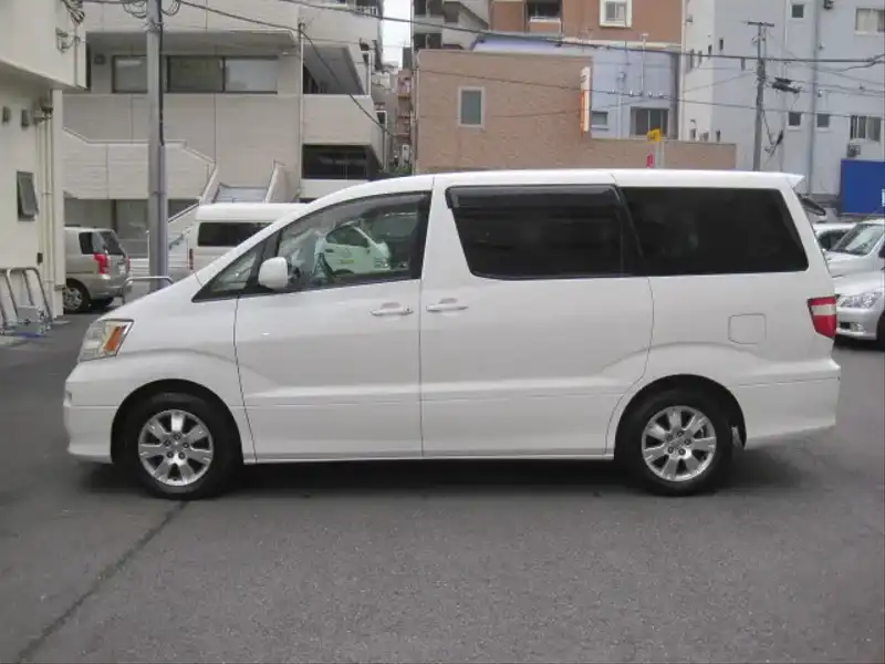 カタログ画像：アルファードＶ（ALPHARD V） ＭＸ Ｌエディション 2004年4月 TA-MNH10W 3000cc ホワイトパールマイカ 燃費8.9km / l  外装