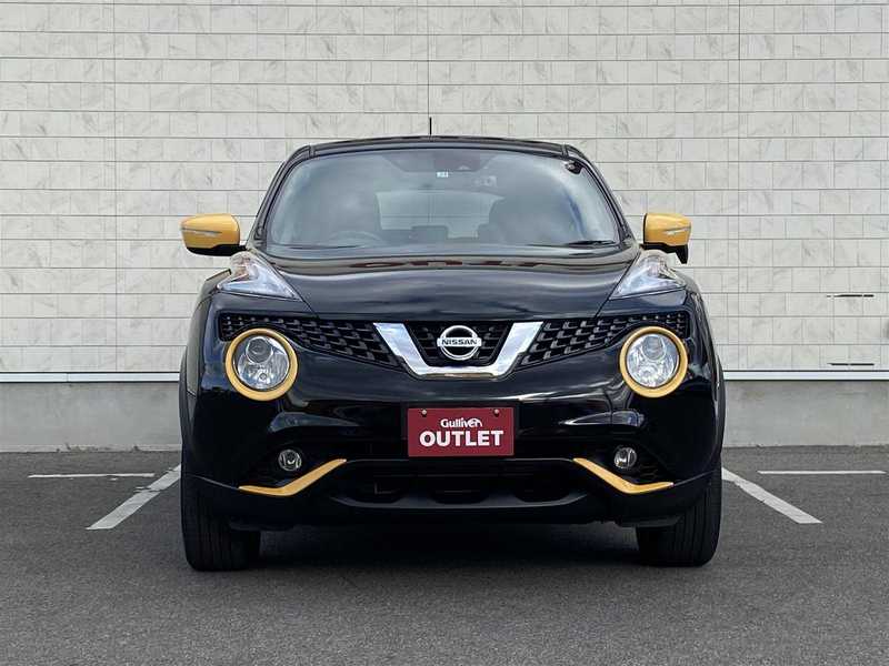 カタログ画像：ジューク（JUKE） １５ＲＸ Ｖセレクション パーソナライゼーション 2015年11月 DBA-YF15 1500cc スーパーブラック 燃費18.0km / l フロント